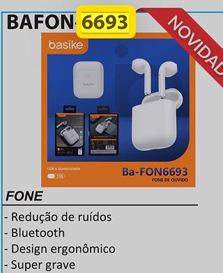 Fone de Ouvido Sem Fio TWS - Basike BA FON - 9856 - Inova